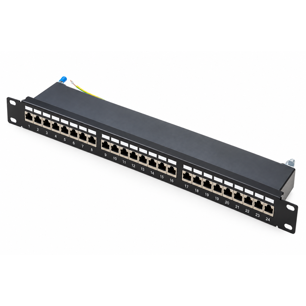 DAD LINK Shielded 24-Port Full-Loaded Patch Panel CAT.6A
