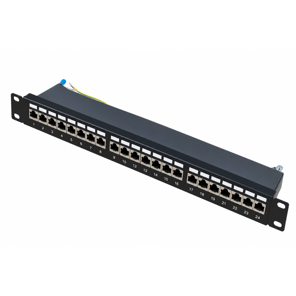 DAD LINK Shielded 24-Port Full-Loaded Patch Panel